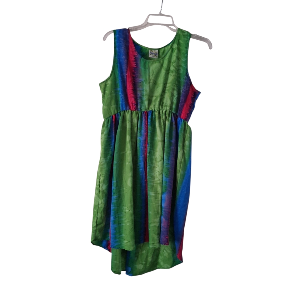 Castaways Vibrant Colored Sleeveless High/Low Dress XL